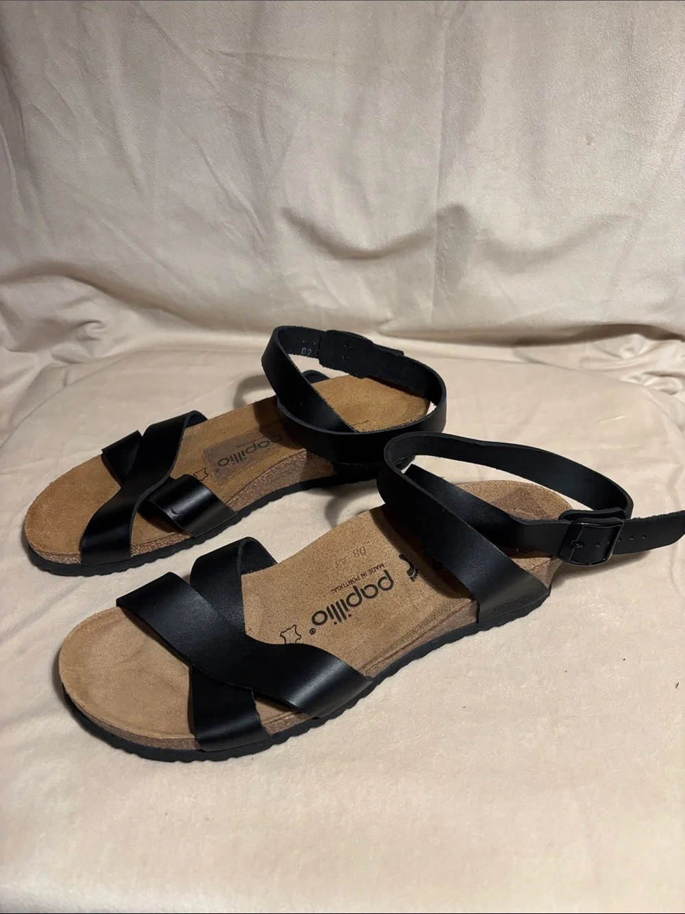 Birkenstock Papillio Lola Women's Black Ankle Strap Sandals Boho Y2K